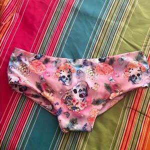 Floral Skull Bikini Bottoms